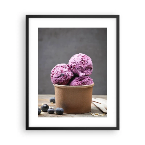 Affiche dans un cadre noir - Poster - Douceur et froideur - 40x50 cm