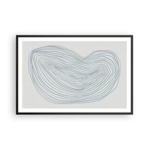 Affiche dans un cadre noir - Poster - Une goutte de sourire - 91x61 cm