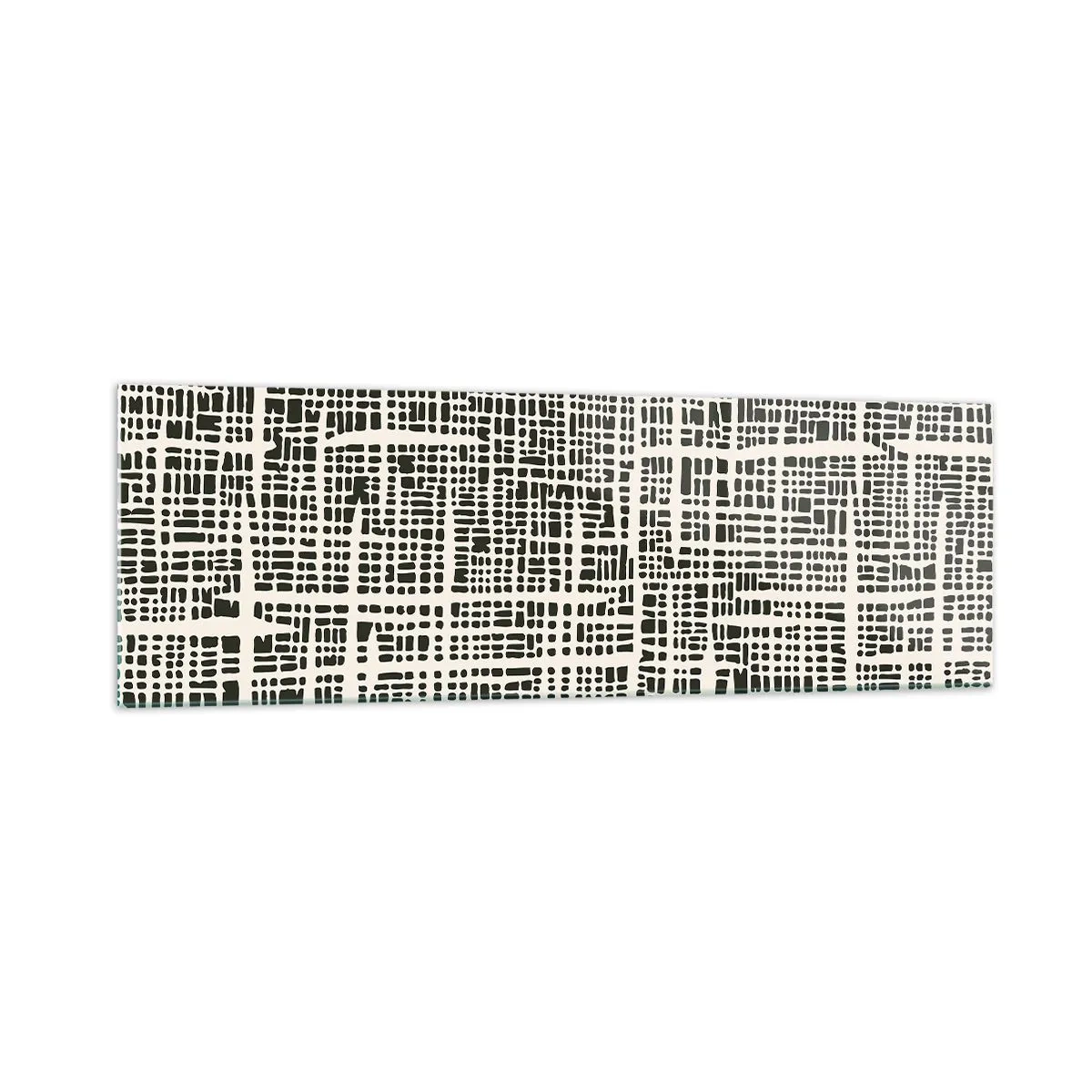 Impression sur verre - Image sur verre - Un motif géométrique ressemblant à une grille sur un fond clair - 160x50cm - Composition tissée - Décoration murale moderne pour le salon et la chambre ARTTOR