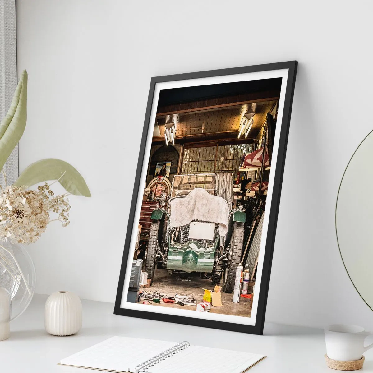 Affiche dans un cadre noir - Poster - Retour vers le passé - 61x91 cm