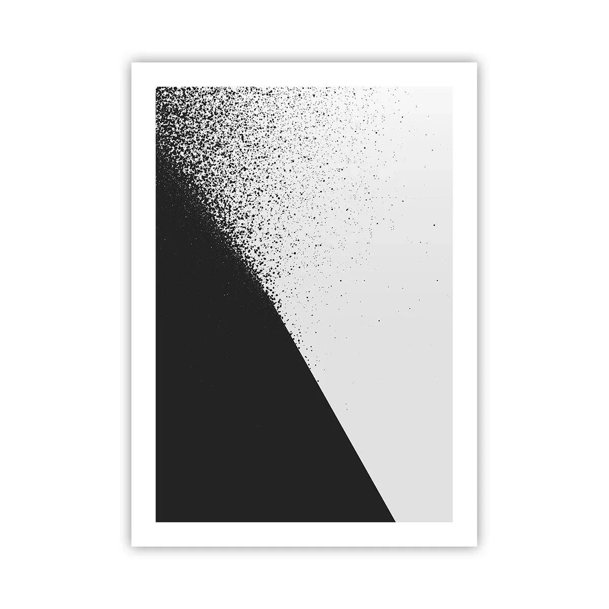 Affiche - Poster - Motif abstrait en noir et blanc - 50x70cm - De plus en plus vite, de plus en plus - Décoration murale moderne pour le salon et la chambre ARTTOR
