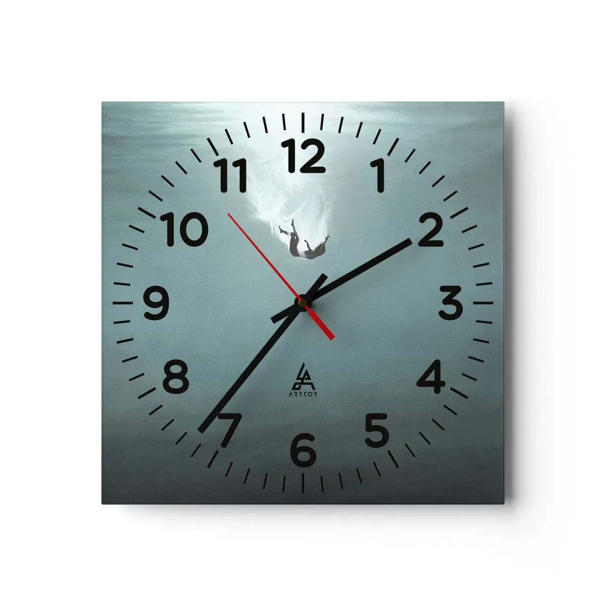 Horloge murale - Pendule murale - Dans les bras de l'océan - 30x30 cm