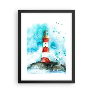 Affiche dans un cadre noir - Poster - Unité des éléments - 30x40 cm