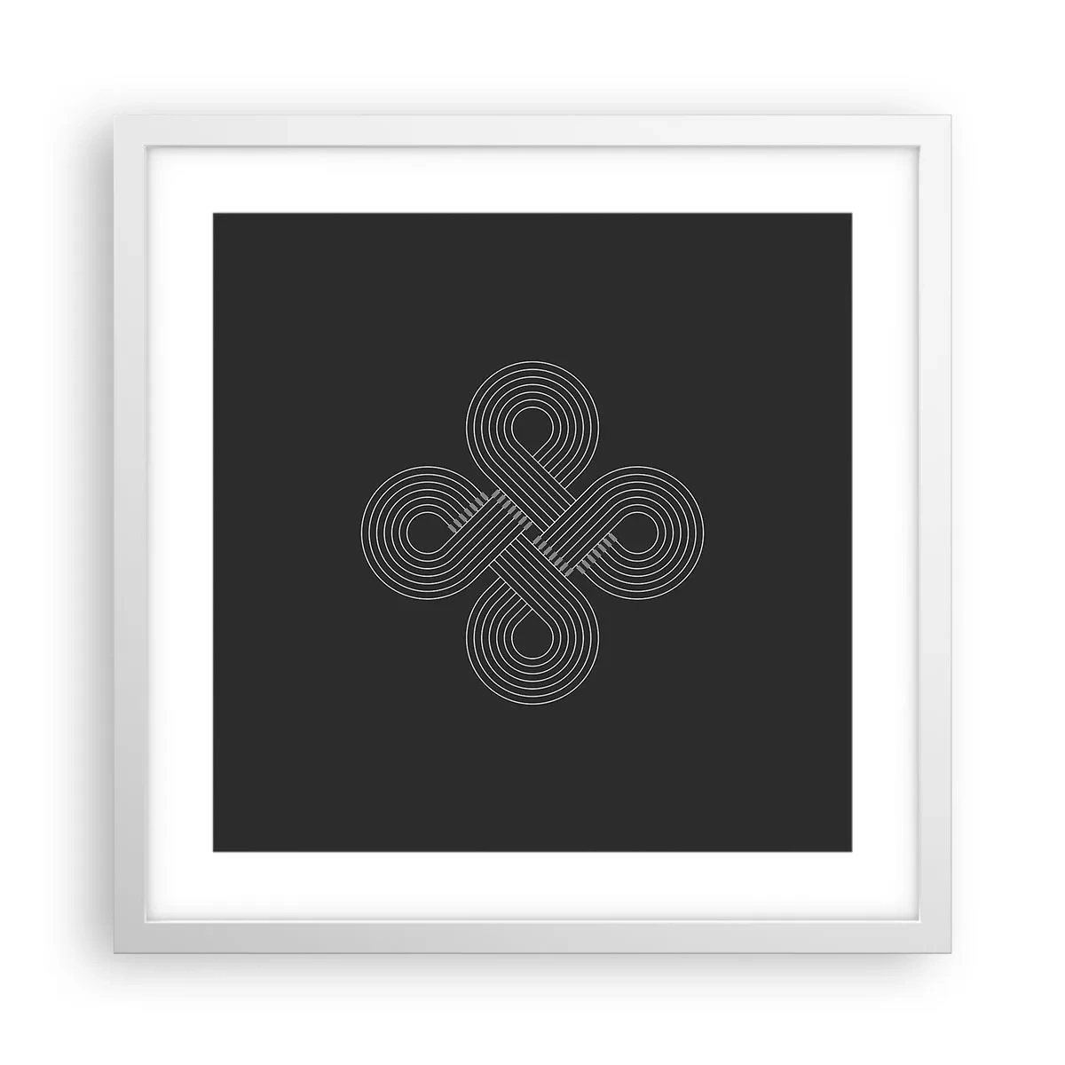 Affiche dans un cadre blanc - Poster - Dans l'âme celtique - 40x40 cm