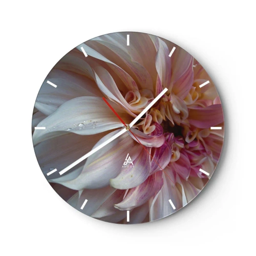 Horloge murale - Pendule murale - Fraîcheur fleurissante - 40x40 cm