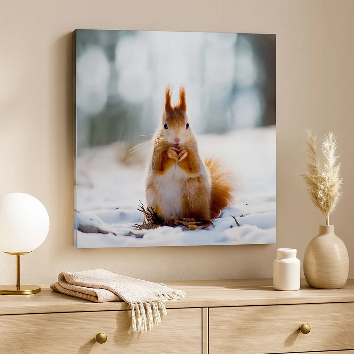 Impression sur toile - Image sur toile - Qu'est ce que tu regardes comme ça? - 30x30 cm