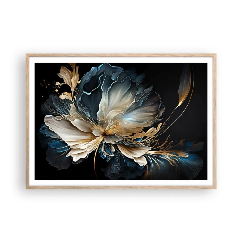 Affiche dans un chêne clair - Poster - Fleur de fougère de conte de fées - 100x70 cm