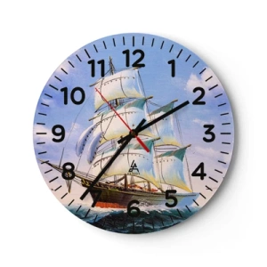 Horloge murale - Pendule murale - Fièrement avec le vent - 40x40 cm