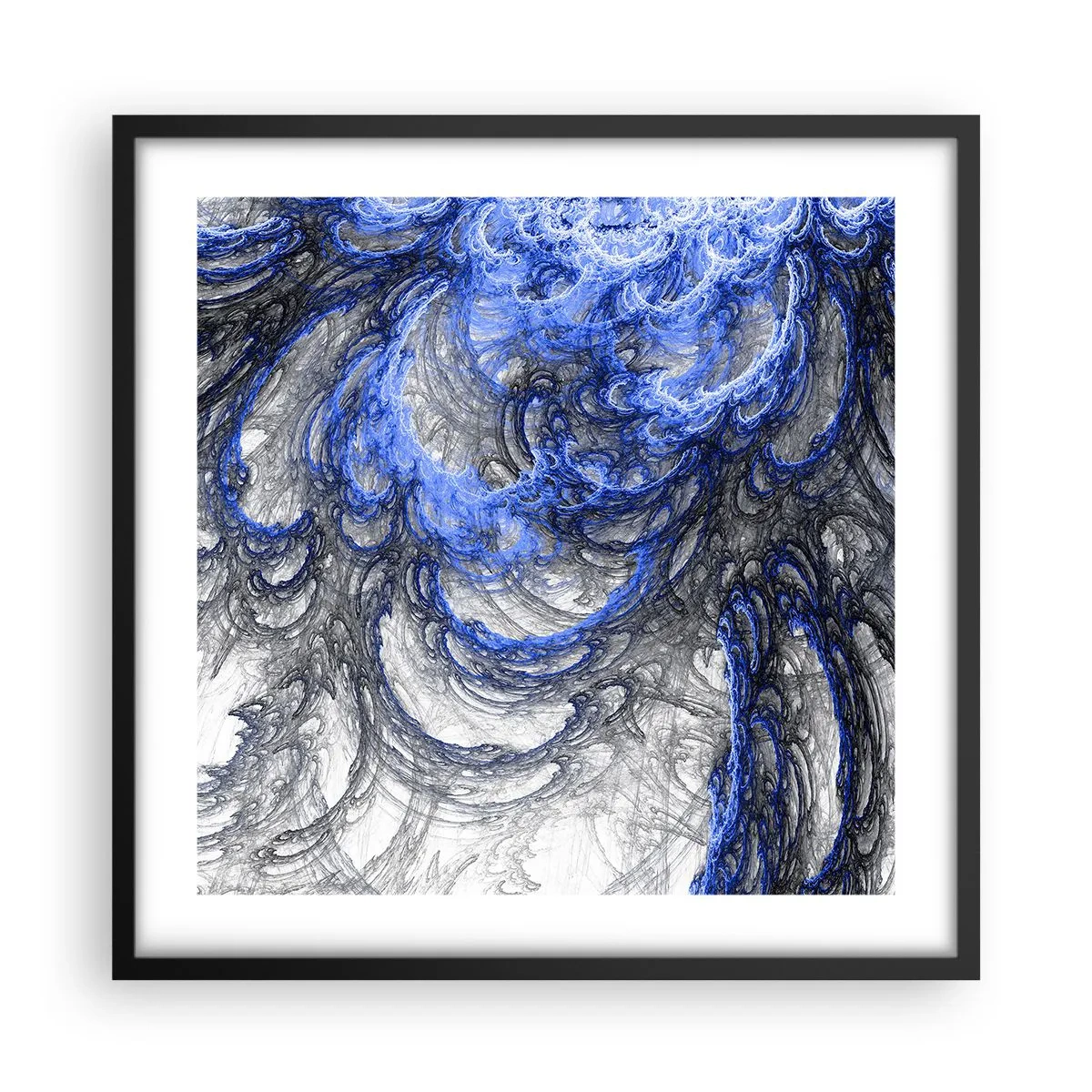Affiche dans un cadre noir - Poster - La naissance d'une vague - 50x50 cm