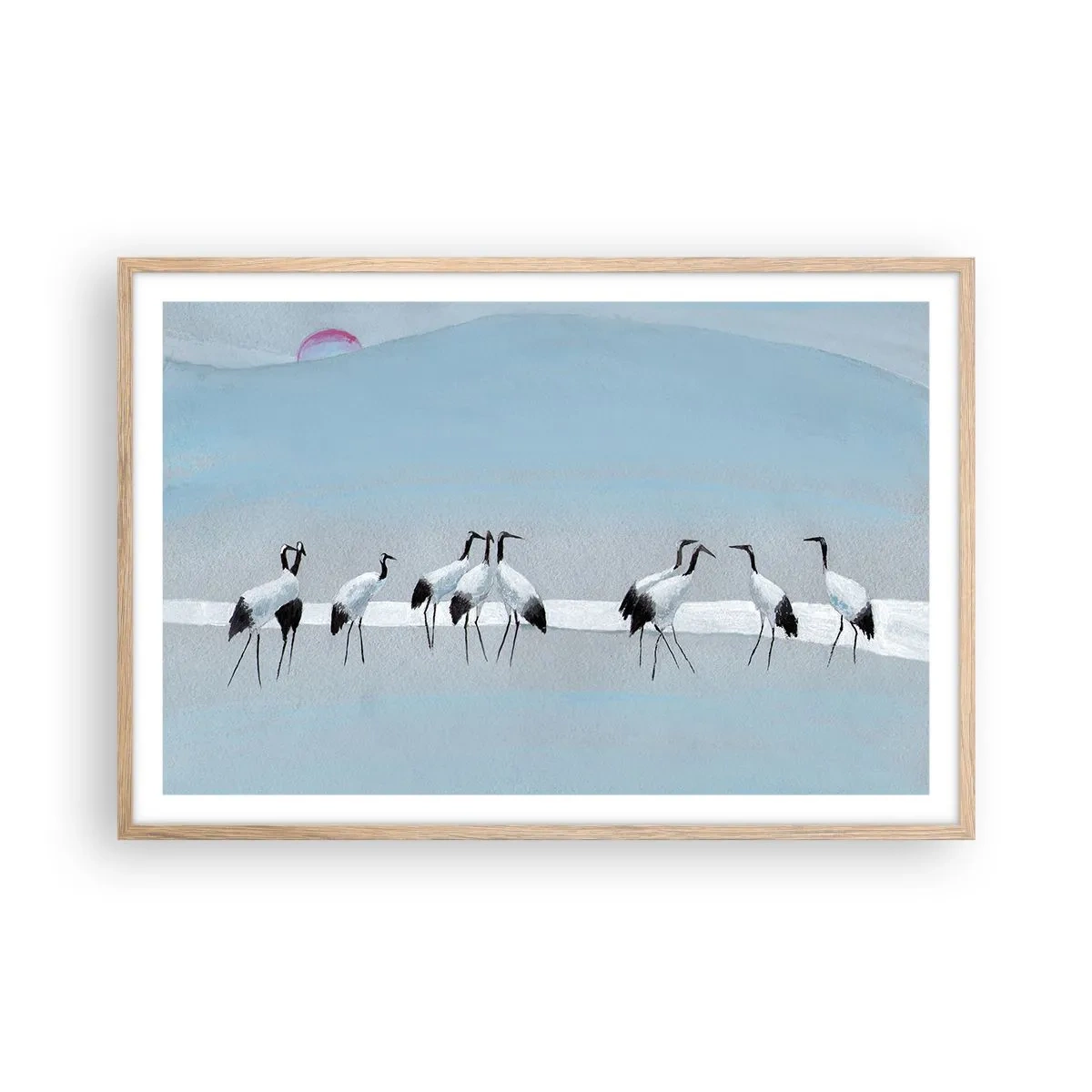 Affiche dans un chêne clair - Poster - Après une chaude journée - 91x61 cm