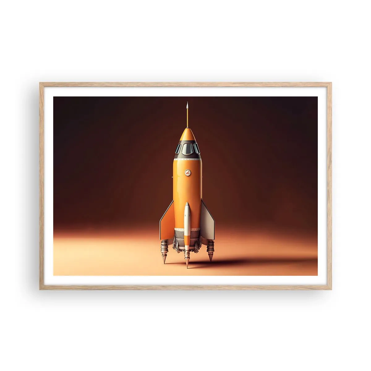 Affiche dans un chêne clair - Poster - Ça commence par un rêve - 100x70 cm