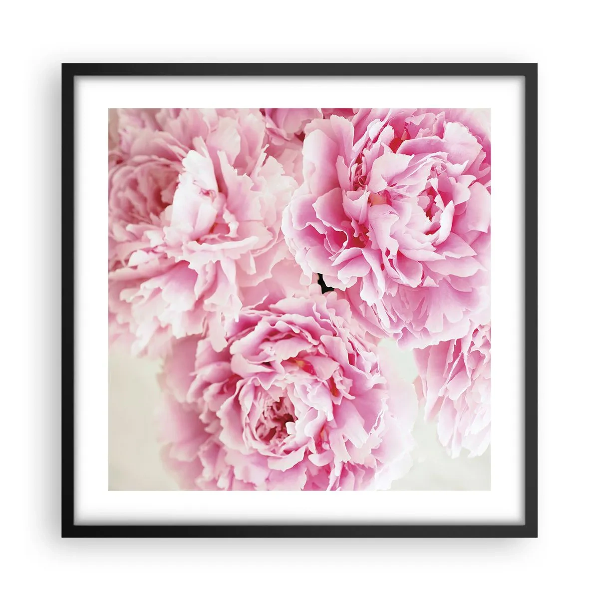 Affiche dans un cadre noir - Poster - En glamour rose - 50x50 cm