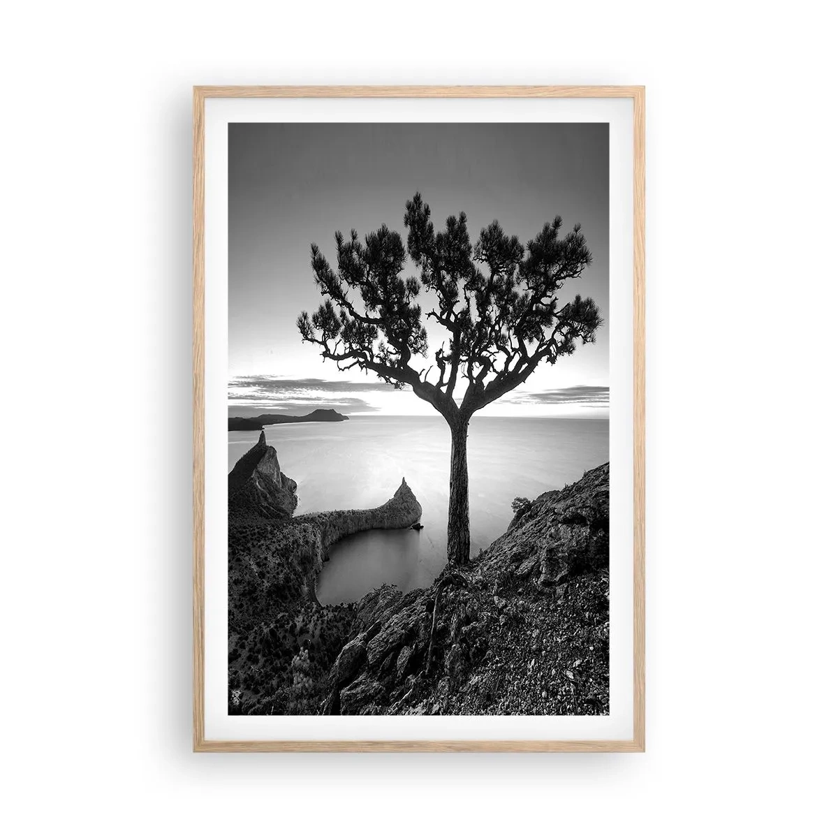 Affiche dans un chêne clair - Poster - Paix jusqu'à l'horizon - 61x91 cm