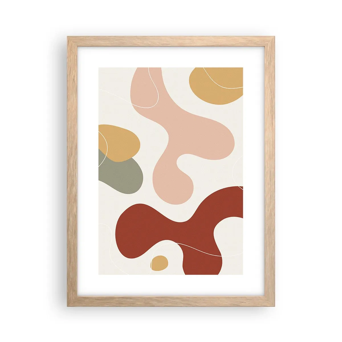 Affiche dans un chêne clair - Poster - Entrelac - 30x40 cm