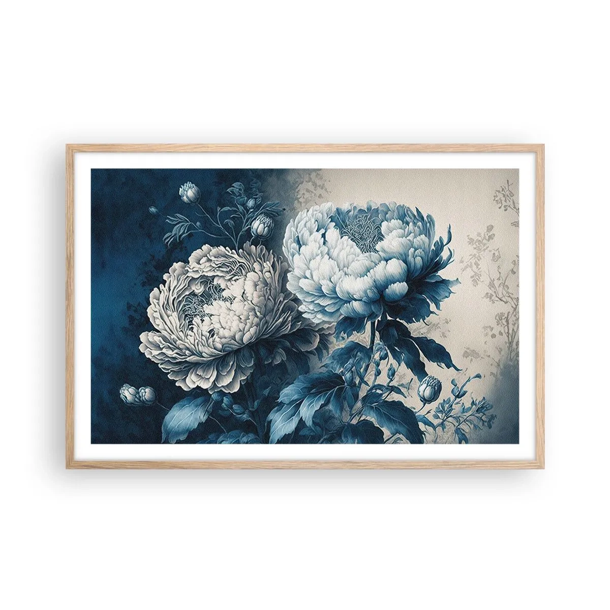 Affiche dans un chêne clair - Poster - Paire assortie - 91x61 cm