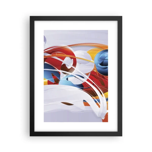 Affiche dans un cadre noir - Poster - La danse des éléments - 30x40 cm