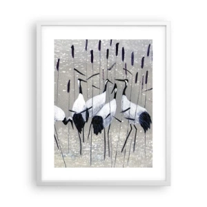 Affiche dans un cadre blanc - Poster - Parmi les siens - 40x50 cm