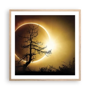 Affiche dans un chêne clair - Poster - Éclipse totale - 60x60 cm