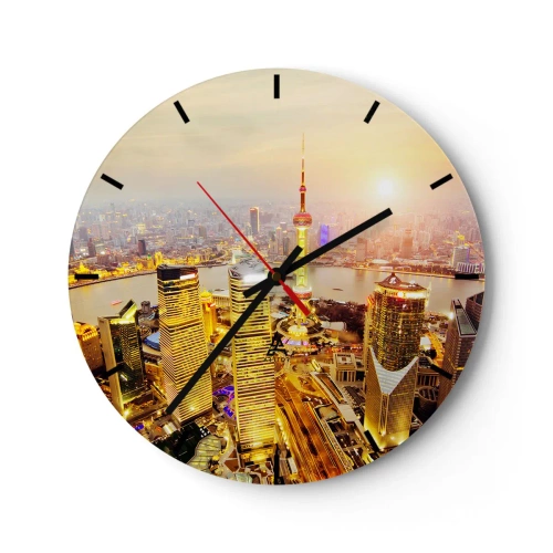 Horloge murale - Pendule murale - Rêve asiatique - 40x40 cm