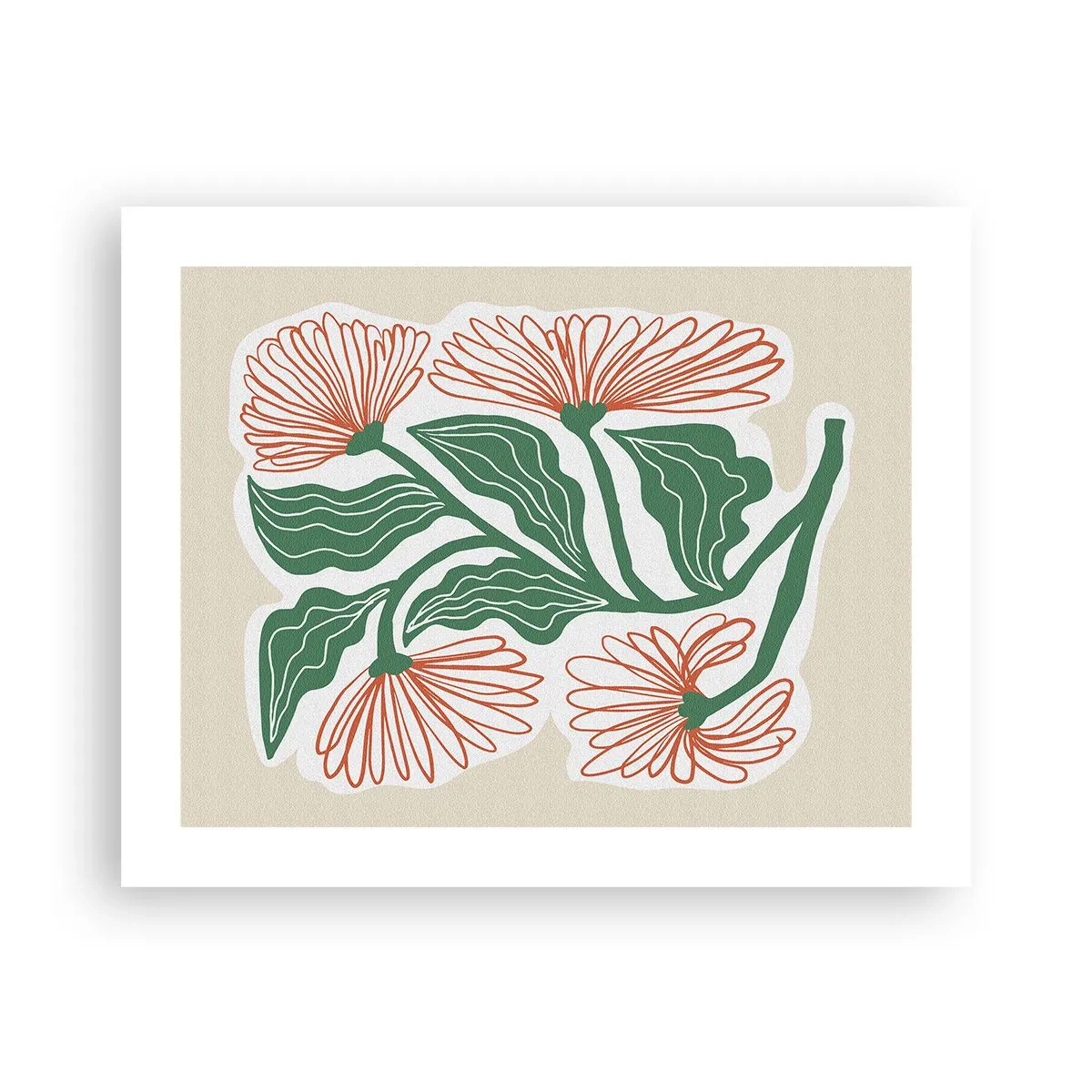 Affiche - Poster - Folk et moderne - 50x40 cm