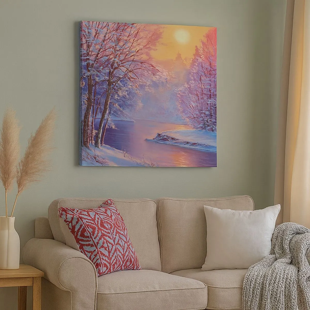 Impression sur toile - Image sur toile - Couleurs d'hiver - 30x30 cm