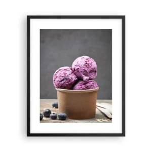 Affiche dans un cadre noir - Poster - Douceur et froideur - 40x50 cm