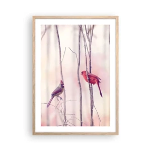 Affiche dans un chêne clair - Poster - Conte de la forêt rose - 50x70 cm