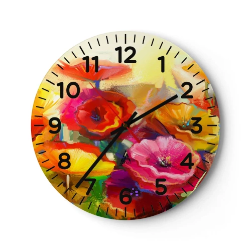 Horloge murale - Pendule murale - Pas seulement rouge - 40x40 cm