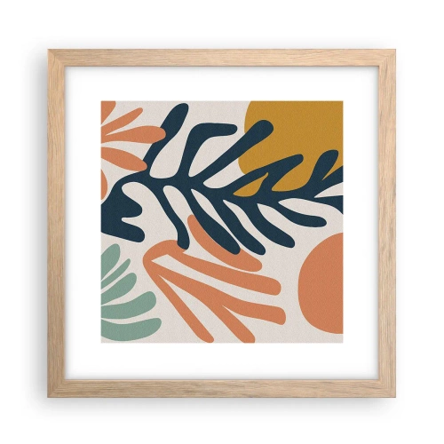 Affiche dans un chêne clair - Poster - Mers de corail - 30x30 cm