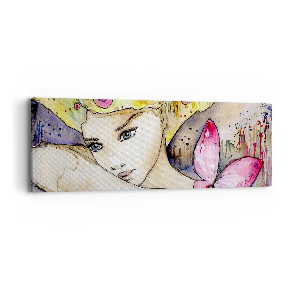 Impression sur toile - Image sur toile - La princesse papillon - 90x30 cm