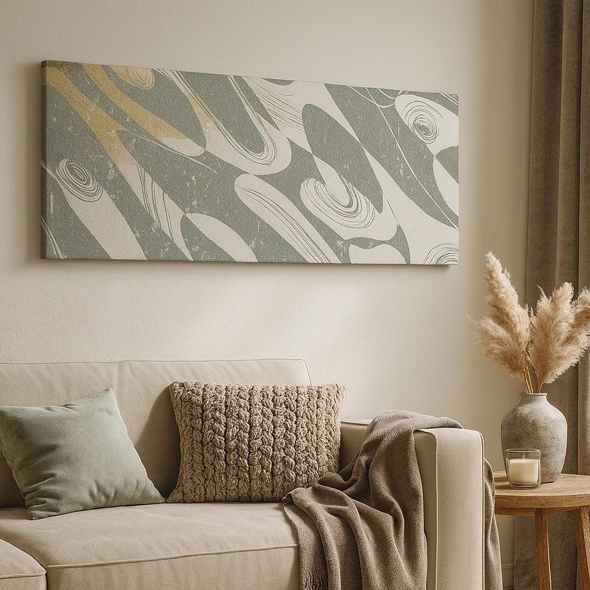 Impression sur toile - Image sur toile - Abstraction rythmique - 30x30 cm