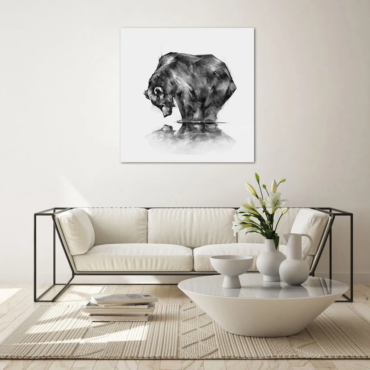 Impression sur verre - Image sur verre - Ravi de rencontrer quelqu'un de proche - 30x30 cm