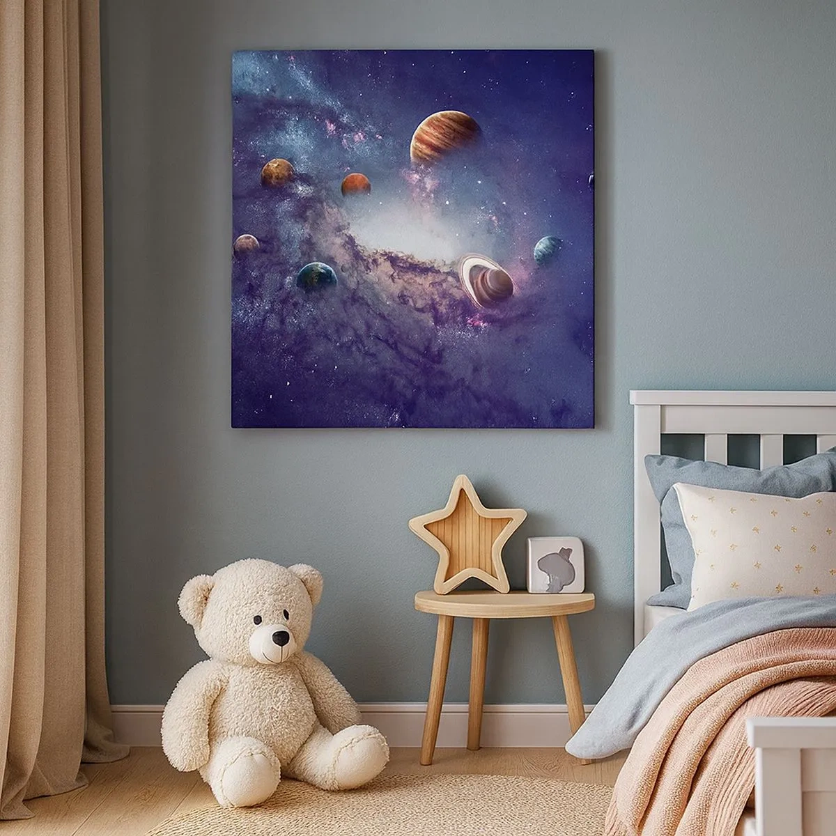 Impression sur toile - Image sur toile - Système de danse solaire - 30x30 cm