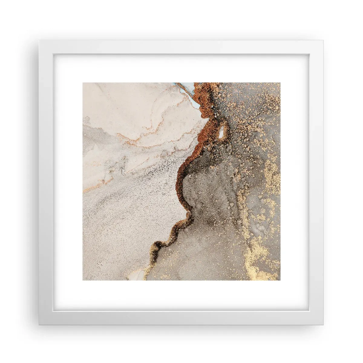 Affiche dans un cadre blanc - Poster - Aux frontières des couleurs - 30x30 cm