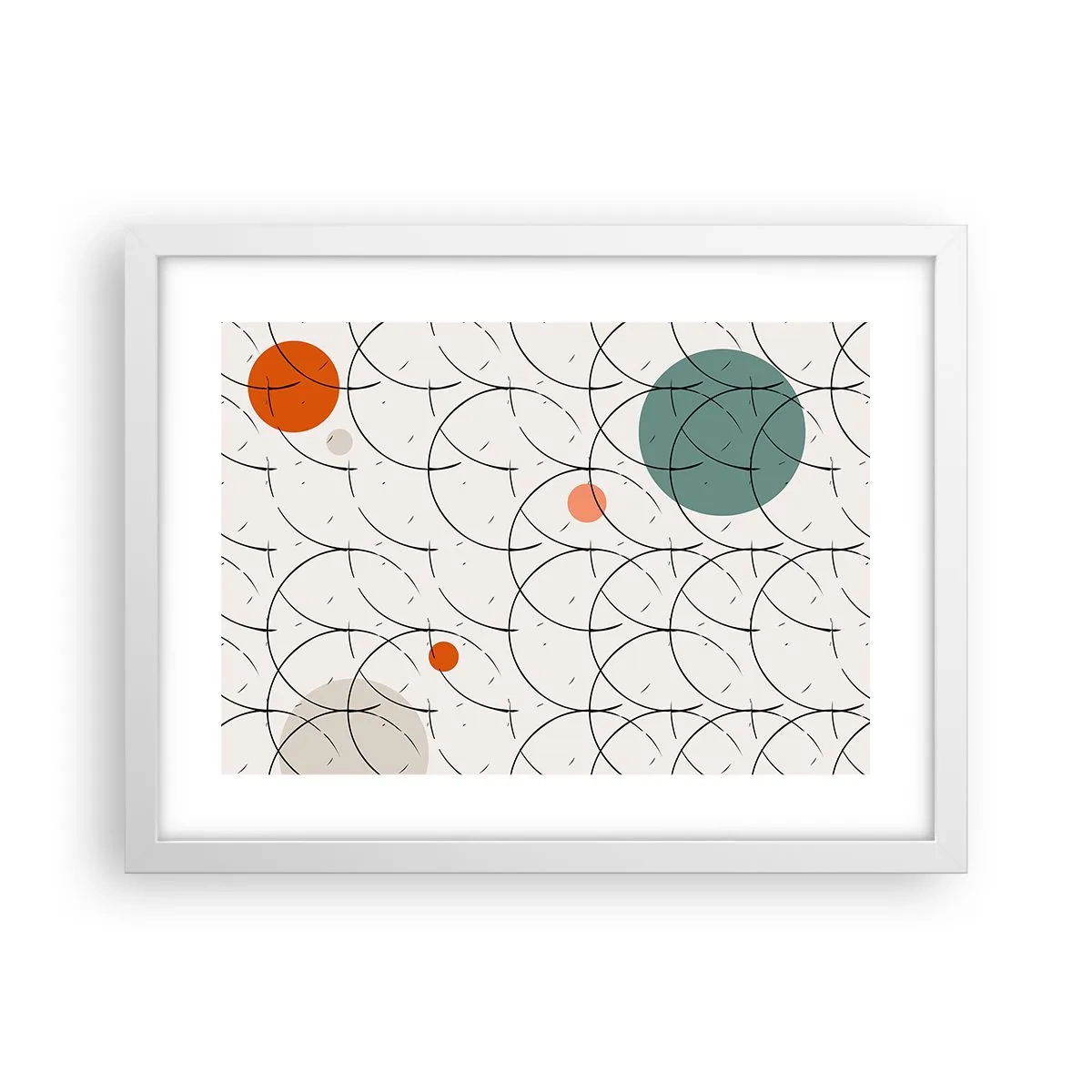 Affiche dans un cadre blanc - Poster - Dans l'esprit pop art - 40x30 cm