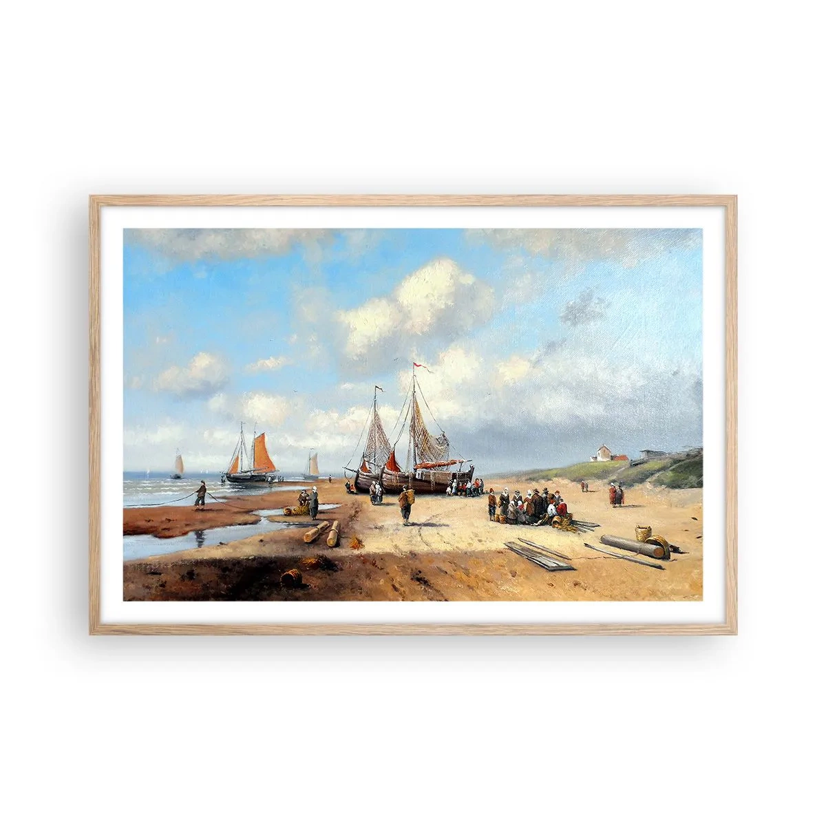 Affiche dans un chêne clair - Poster - Après une capture réussie - 91x61 cm