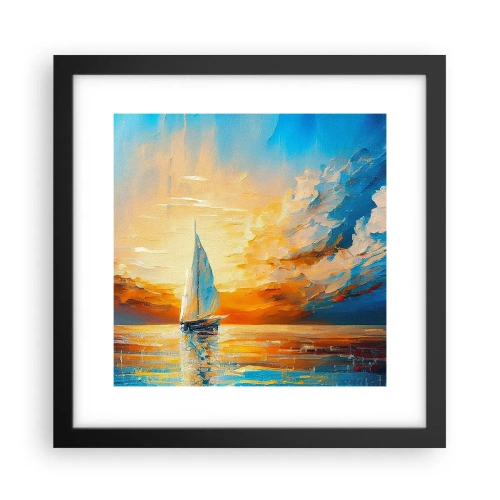 Affiche dans un cadre noir - Poster - Expédition en or - 30x30 cm