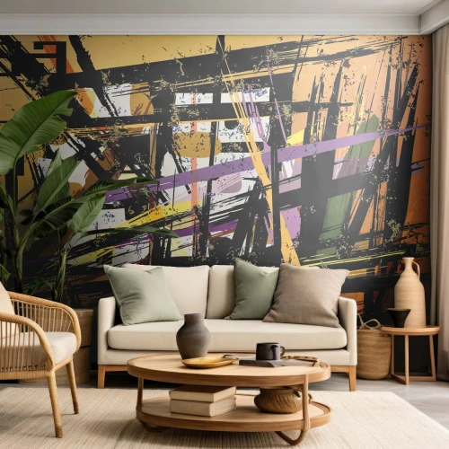 Papier Peint Autocollant Deluxe Sticker - Une coupe nette - Abstraction, Morceau, Modèle moderne - 450x315 cm