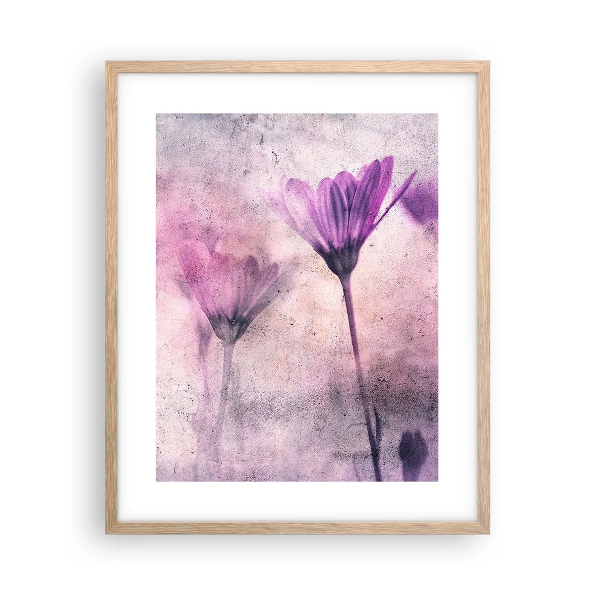 Affiche dans un chêne clair - Poster - Rêve de fleurs - 40x50 cm