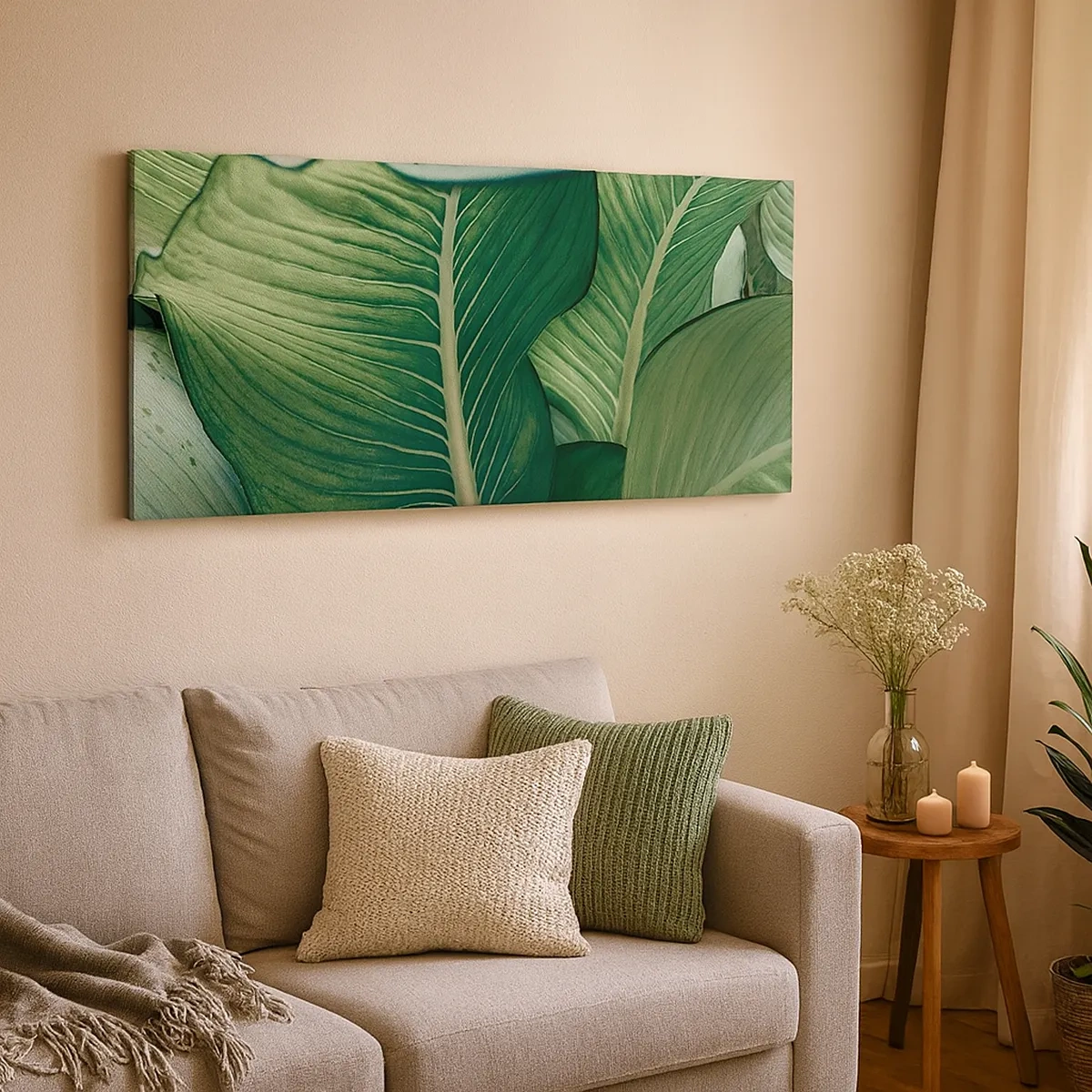 Impression sur toile - Image sur toile - Une vie intensément verte - 30x30 cm