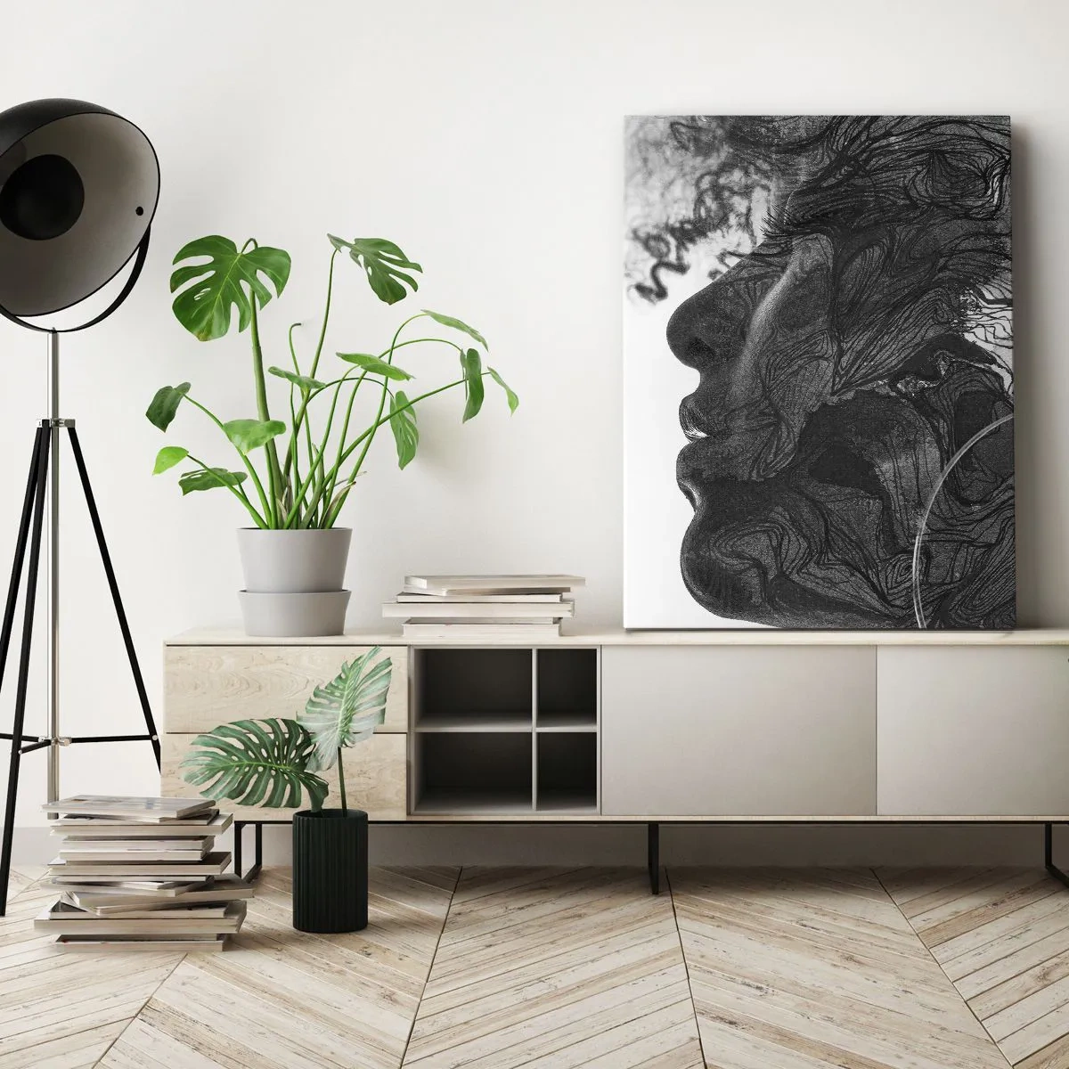 Impression sur toile - Image sur toile - Emmêlé dans les rêves - 55x100 cm