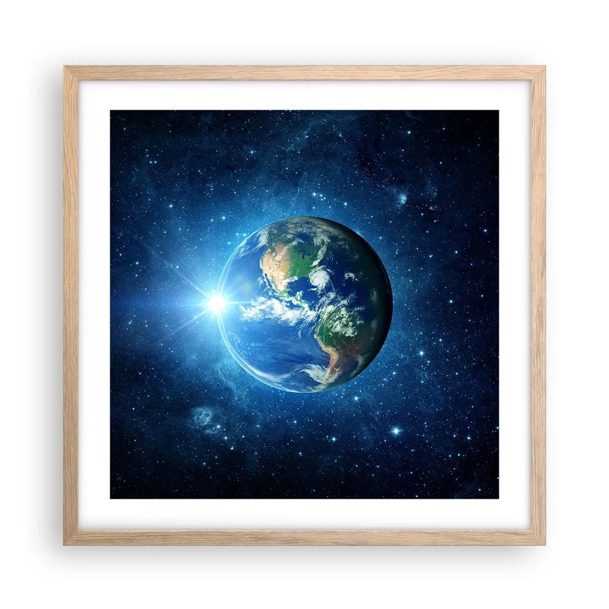 Affiche dans un chêne clair - Poster - Nous sommes au paradis - 50x50 cm