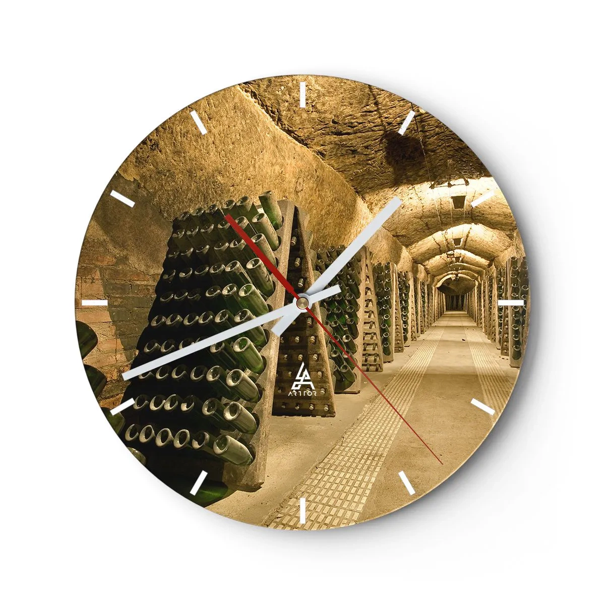Horloge murale - Pendule murale - L'éveil du goût - 40x40 cm