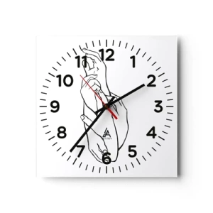 Horloge murale - Pendule murale - Bon contact - 40x40 cm