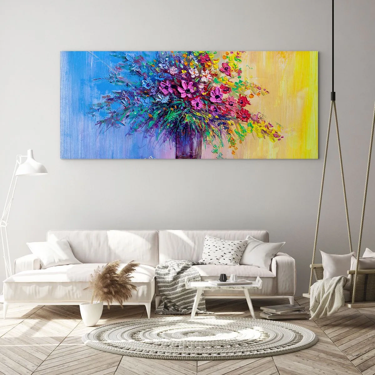 Impression sur verre - Image sur verre - Cadeau d'été de la prairie - 90x30 cm