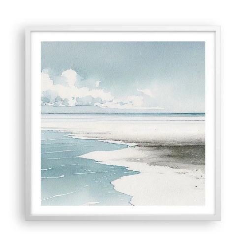 Affiche dans un cadre blanc - Poster - Marée douce - 60x60 cm
