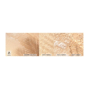 Échantillon De Papier Peint Standard Eco - Ombre d'un été chaud - Abstraction, Sable sur la plage, Feuilles - 100x30 cm
