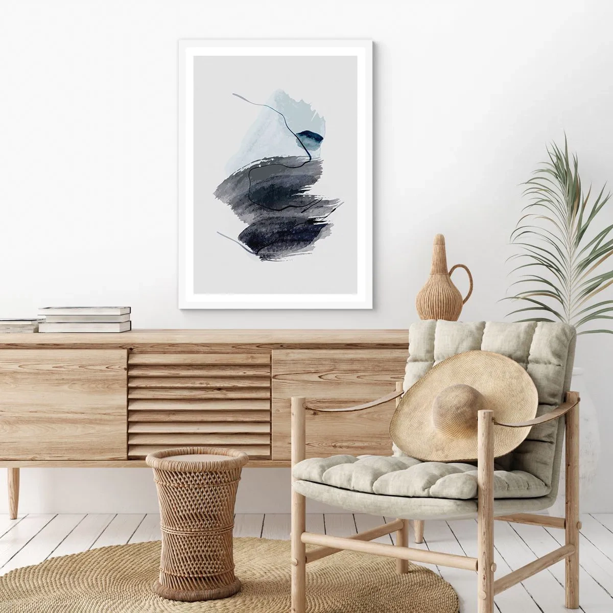 Affiche dans un cadre blanc - Poster - Intensité et mouvement - 40x50 cm