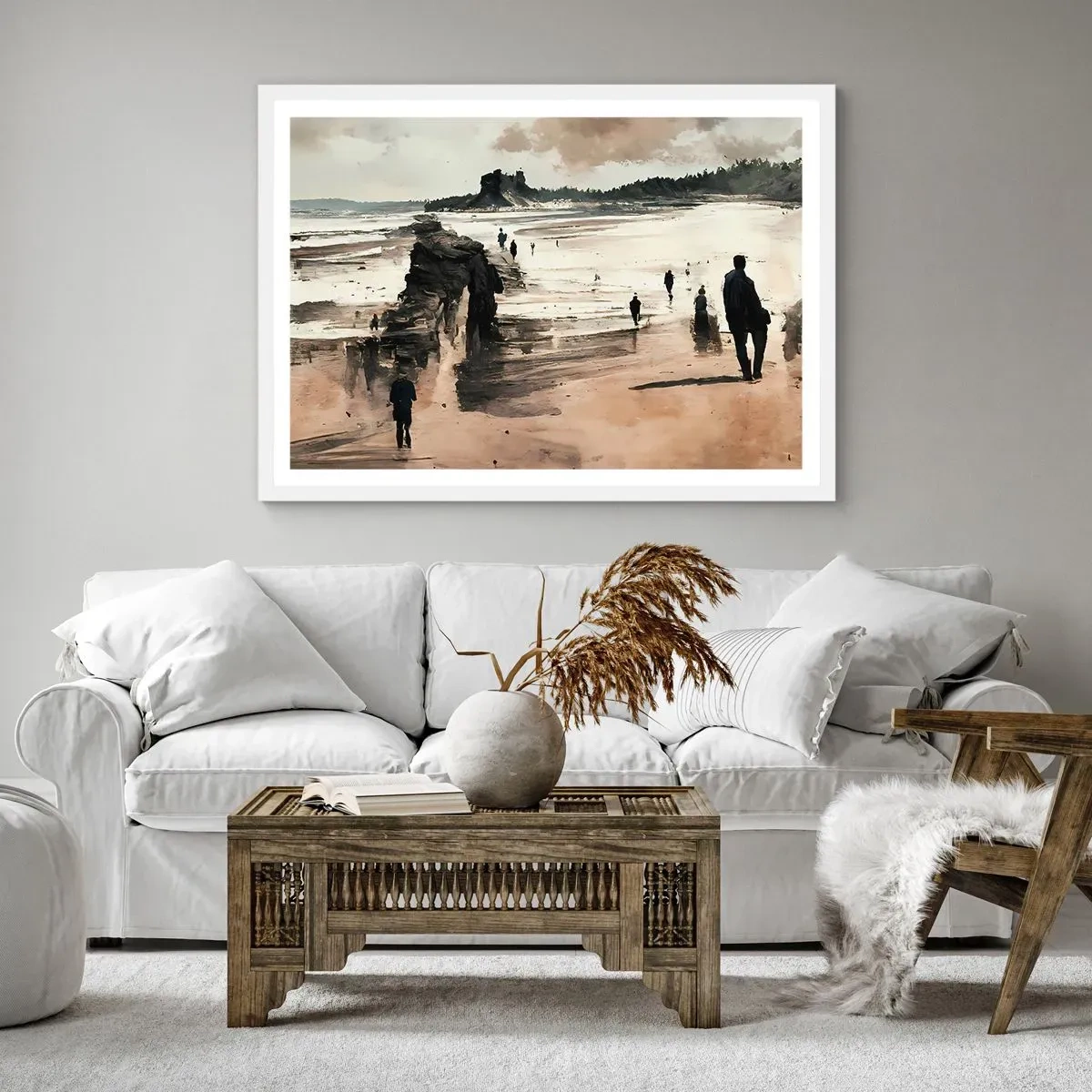 Affiche dans un cadre blanc - Poster - Invoqué - 100x70 cm