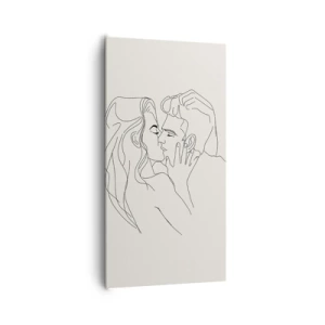 Impression sur toile - Image sur toile - Enlacé de sentiment - 65x120 cm
